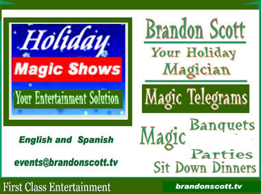 Holiday Entertainment Magic Shows English and Spanish